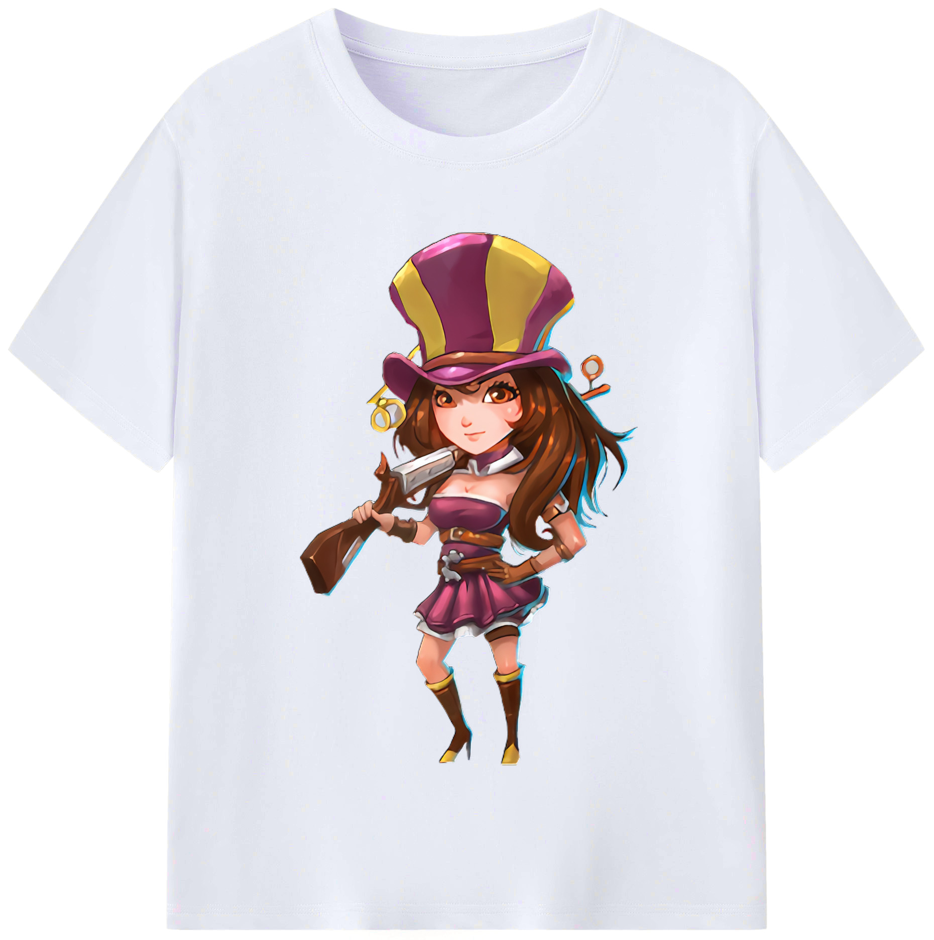 （画像用） リーグ・オブ・レジェンド League of Legends LOL レディースカジュアルプリントTシャツ（綿100％）