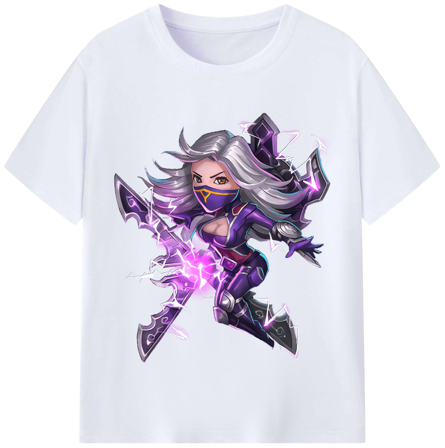 （画像用） リーグ・オブ・レジェンド League of Legends LOL レディースカジュアルプリントTシャツ（綿100％）
