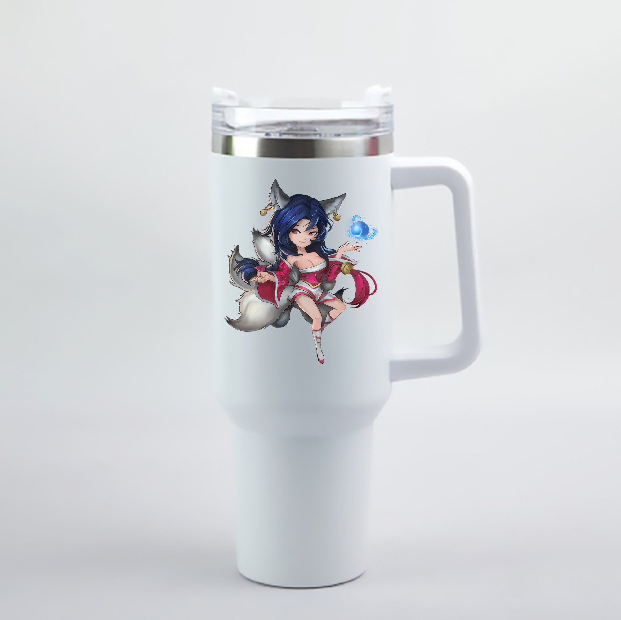 （画像用） リーグ・オブ・レジェンド League of Legends LOL 1200mL車用タンブラー - クリスタルステッカー（プラスチックストロー付き）