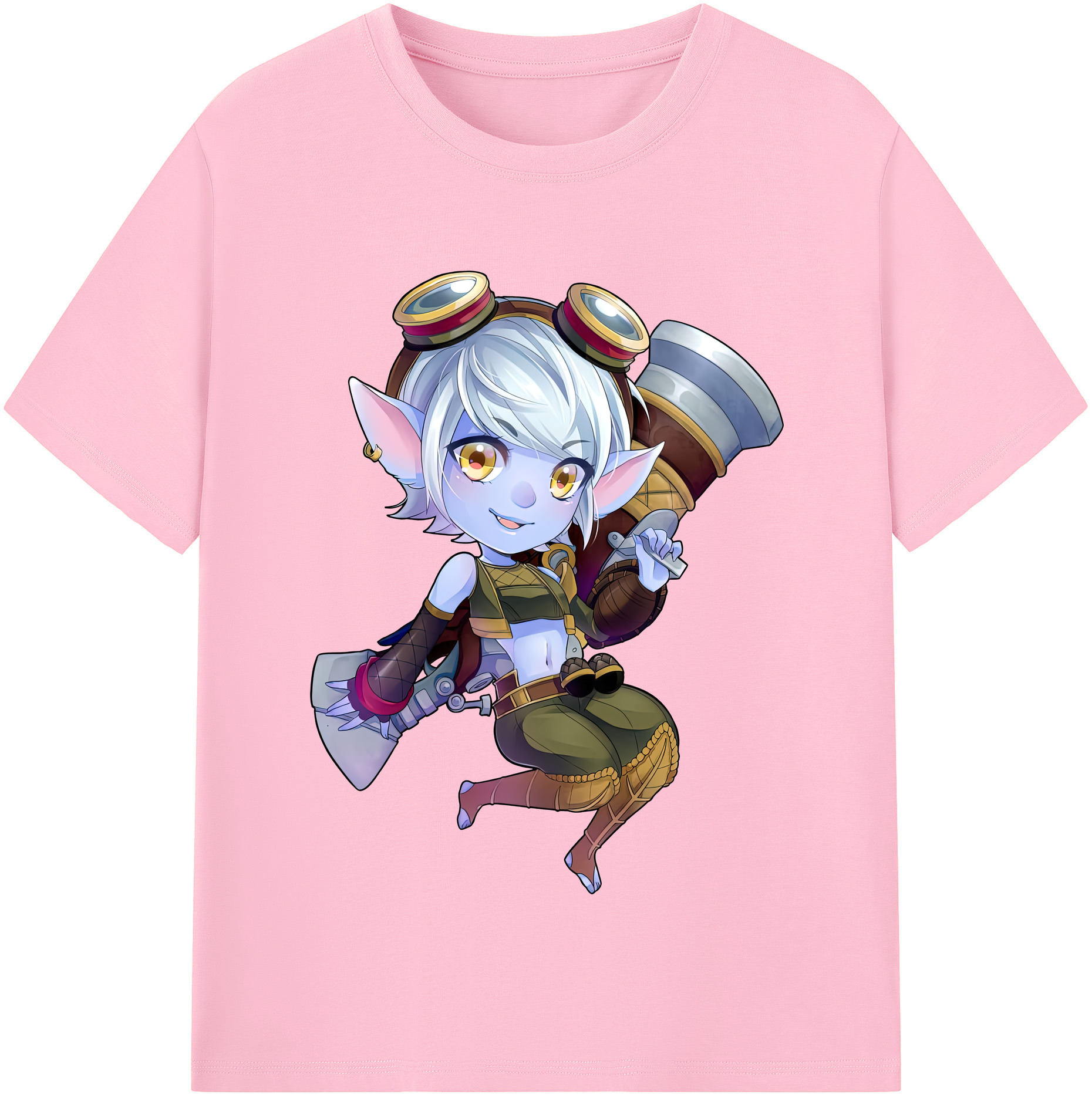 リーグ・オブ・レジェンド League of Legends LOL 綿100％半袖Tシャツ（フロントプリント）