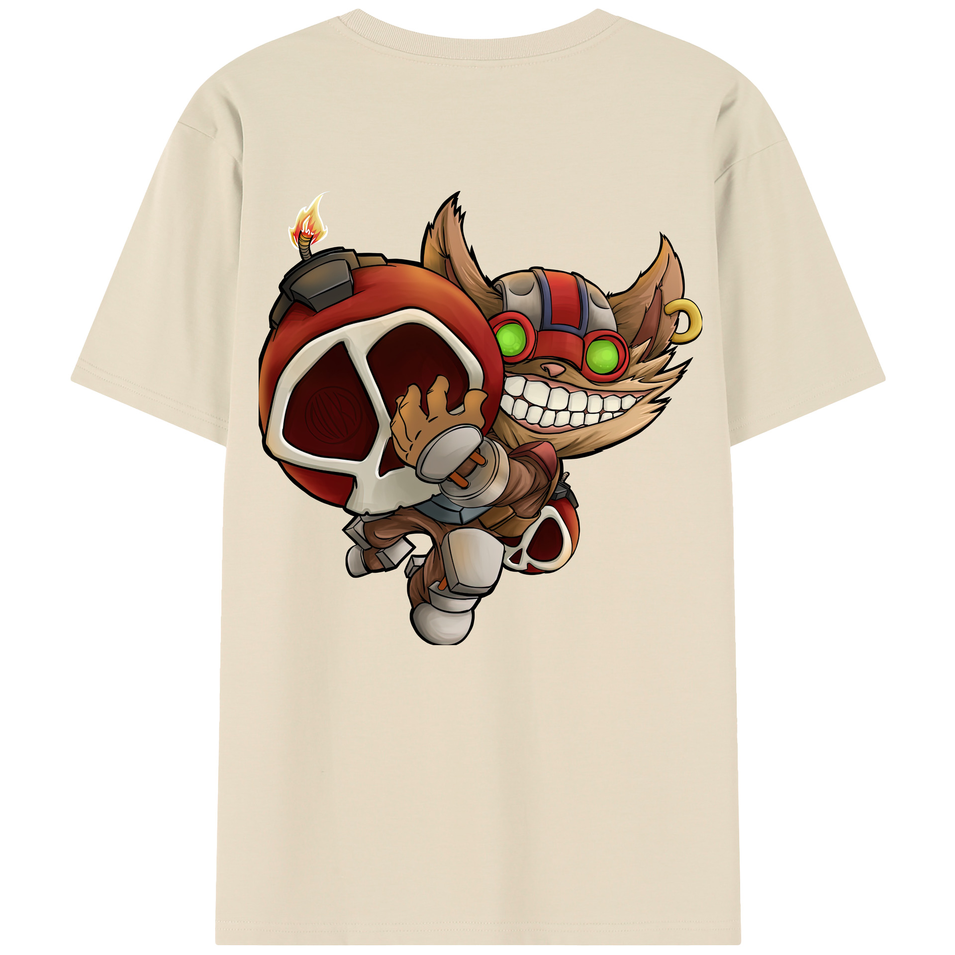 リーグ・オブ・レジェンド League of Legends LOL 綿100％半袖Tシャツ（背面プリント）