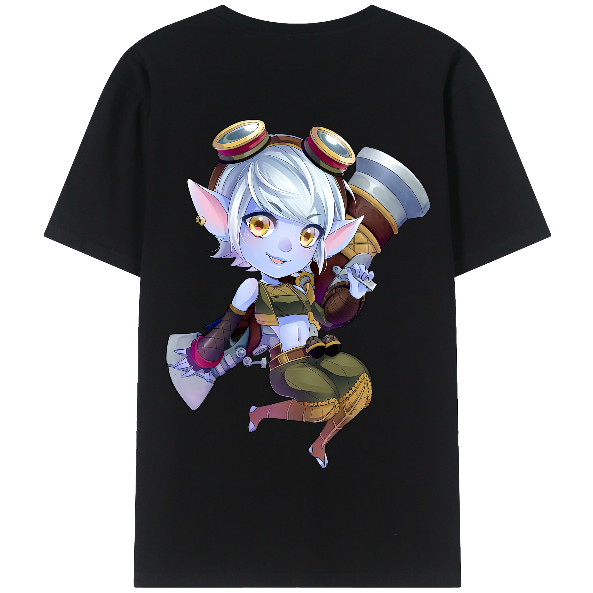 リーグ・オブ・レジェンド League of Legends LOL 綿100％半袖Tシャツ（背面プリント）