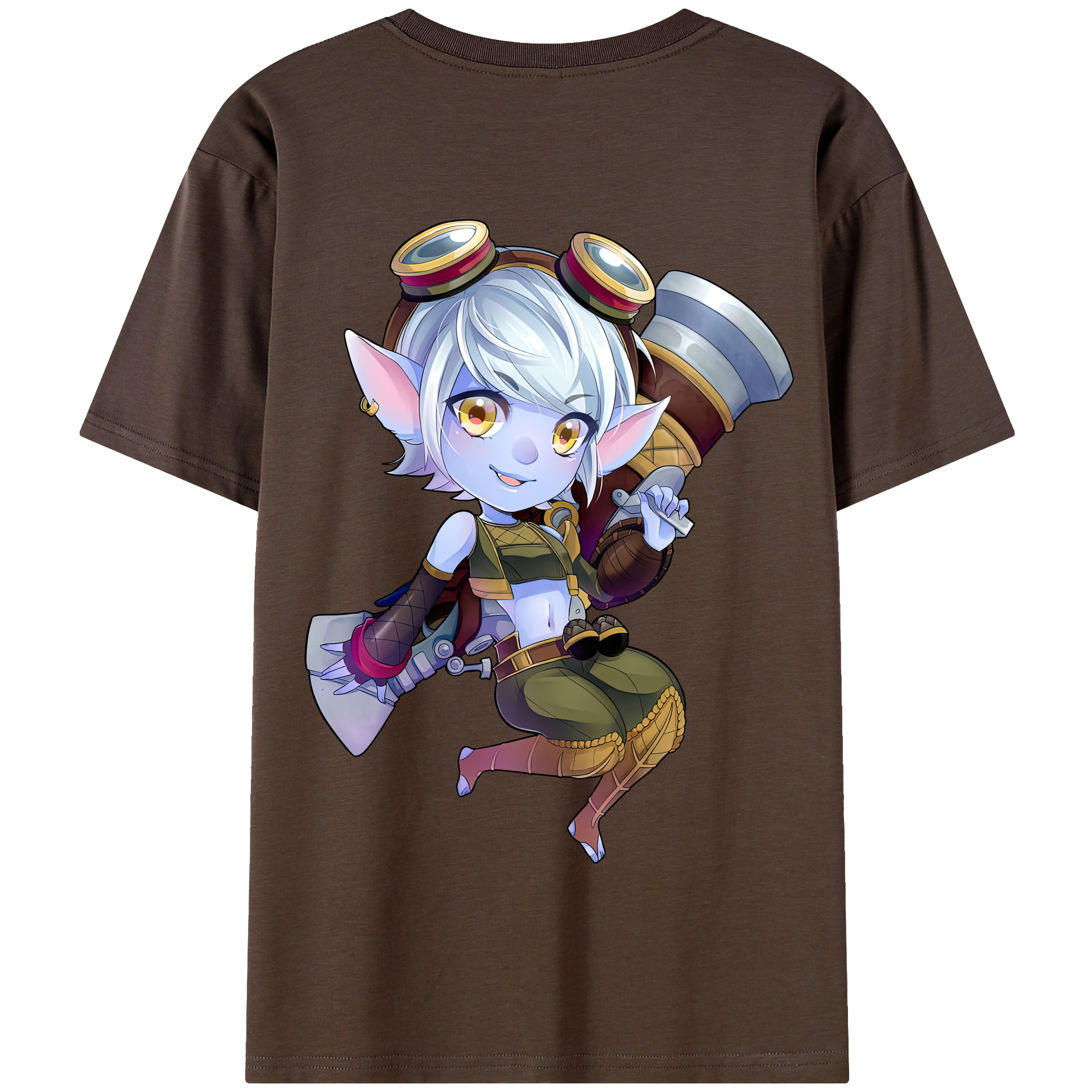 リーグ・オブ・レジェンド League of Legends LOL 綿100％半袖Tシャツ（背面プリント）