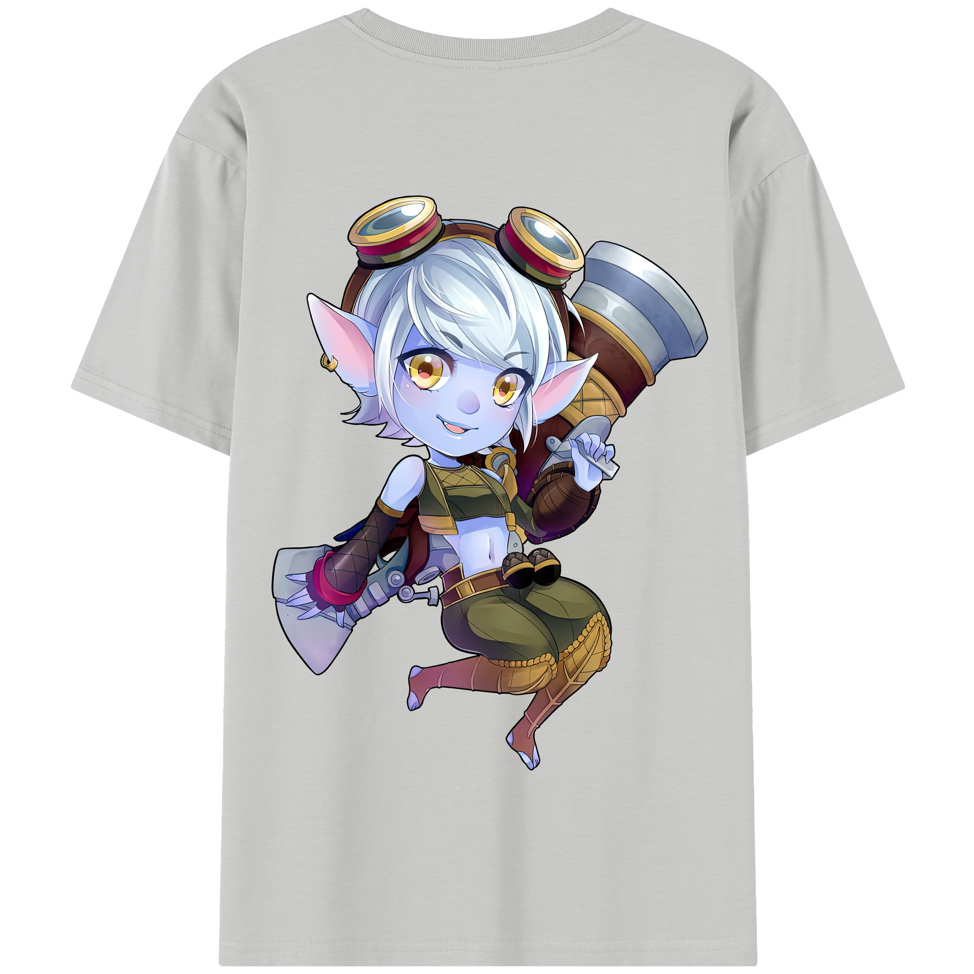 リーグ・オブ・レジェンド League of Legends LOL 綿100％半袖Tシャツ（背面プリント）