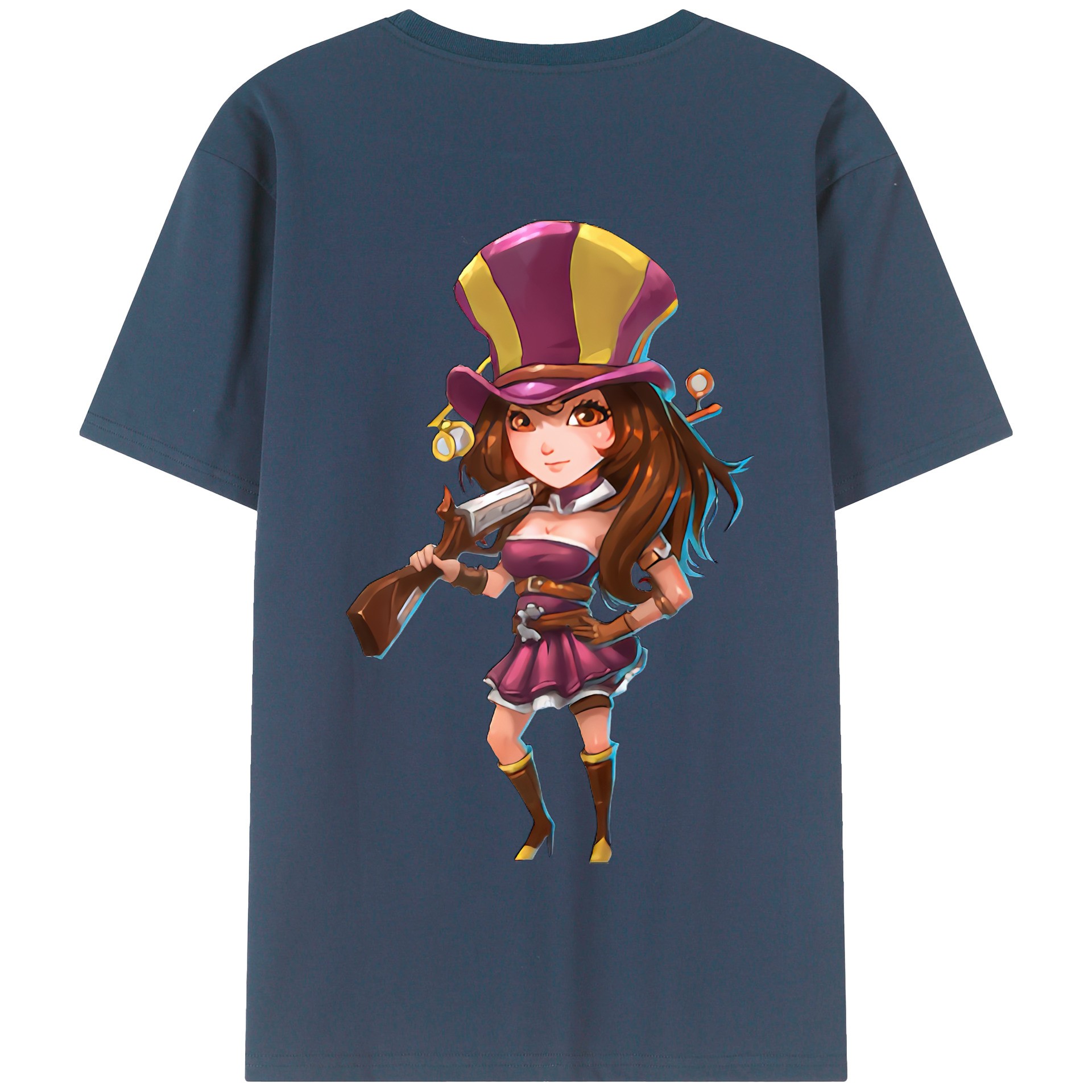 リーグ・オブ・レジェンド League of Legends LOL 綿100％半袖Tシャツ（背面プリント）