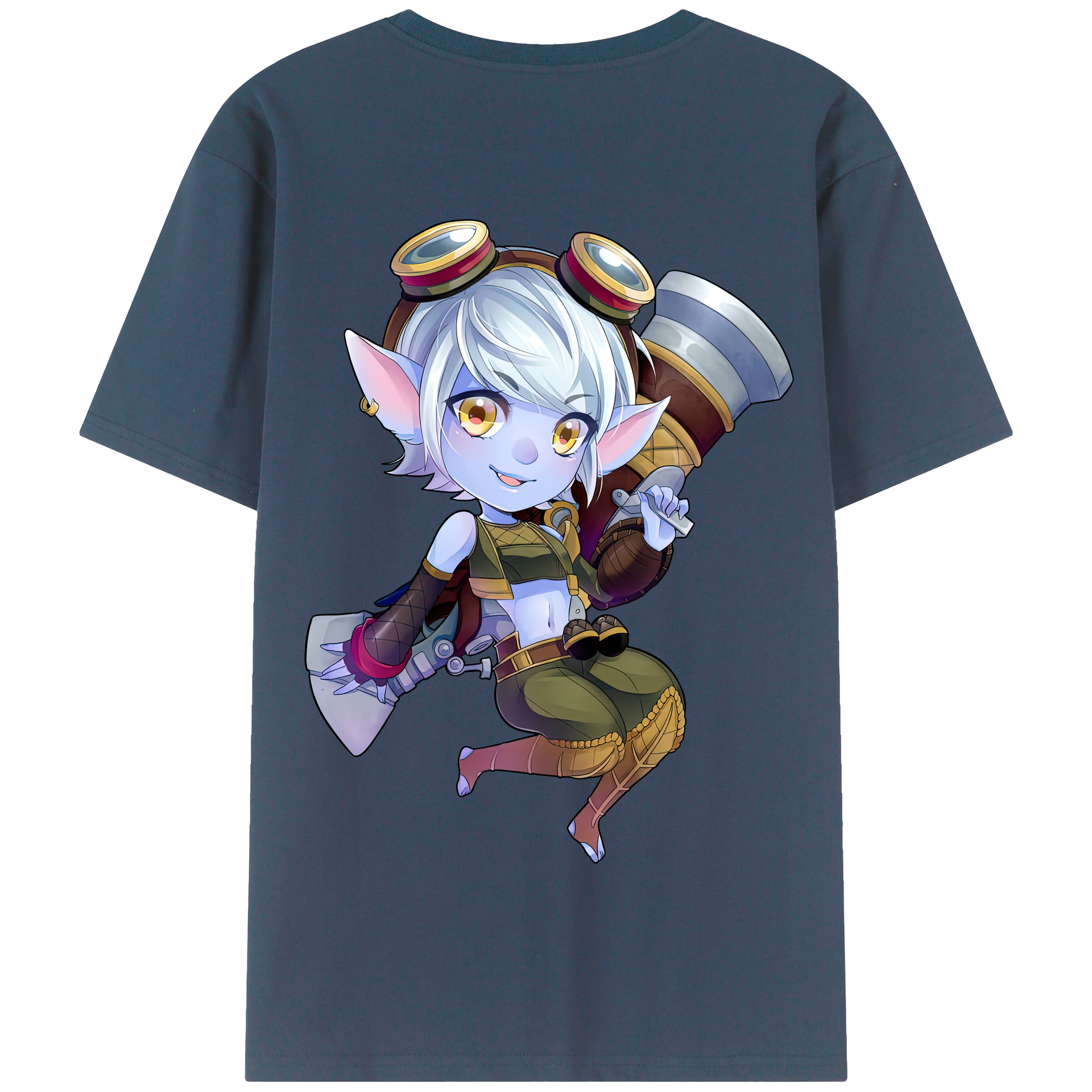リーグ・オブ・レジェンド League of Legends LOL 綿100％半袖Tシャツ（背面プリント）