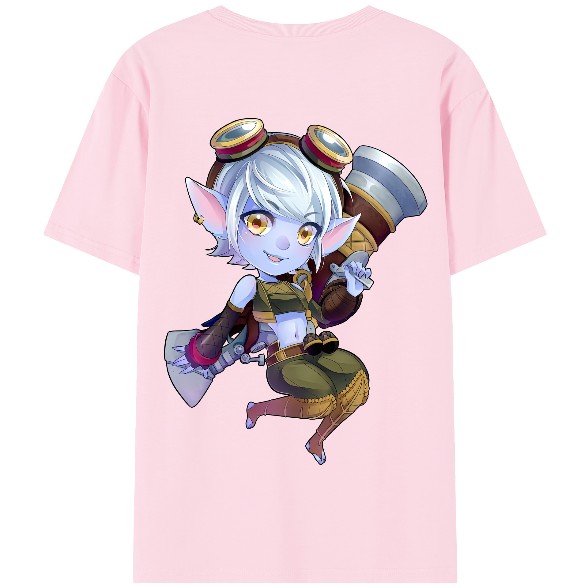 リーグ・オブ・レジェンド League of Legends LOL 綿100％半袖Tシャツ（背面プリント）