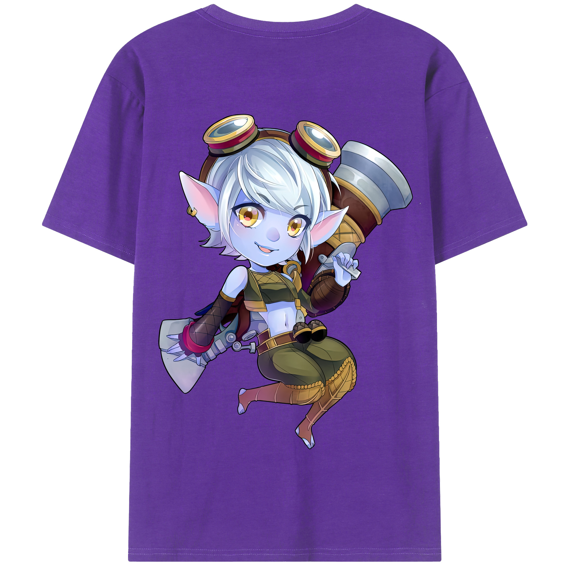 リーグ・オブ・レジェンド League of Legends LOL 綿100％半袖Tシャツ（背面プリント）