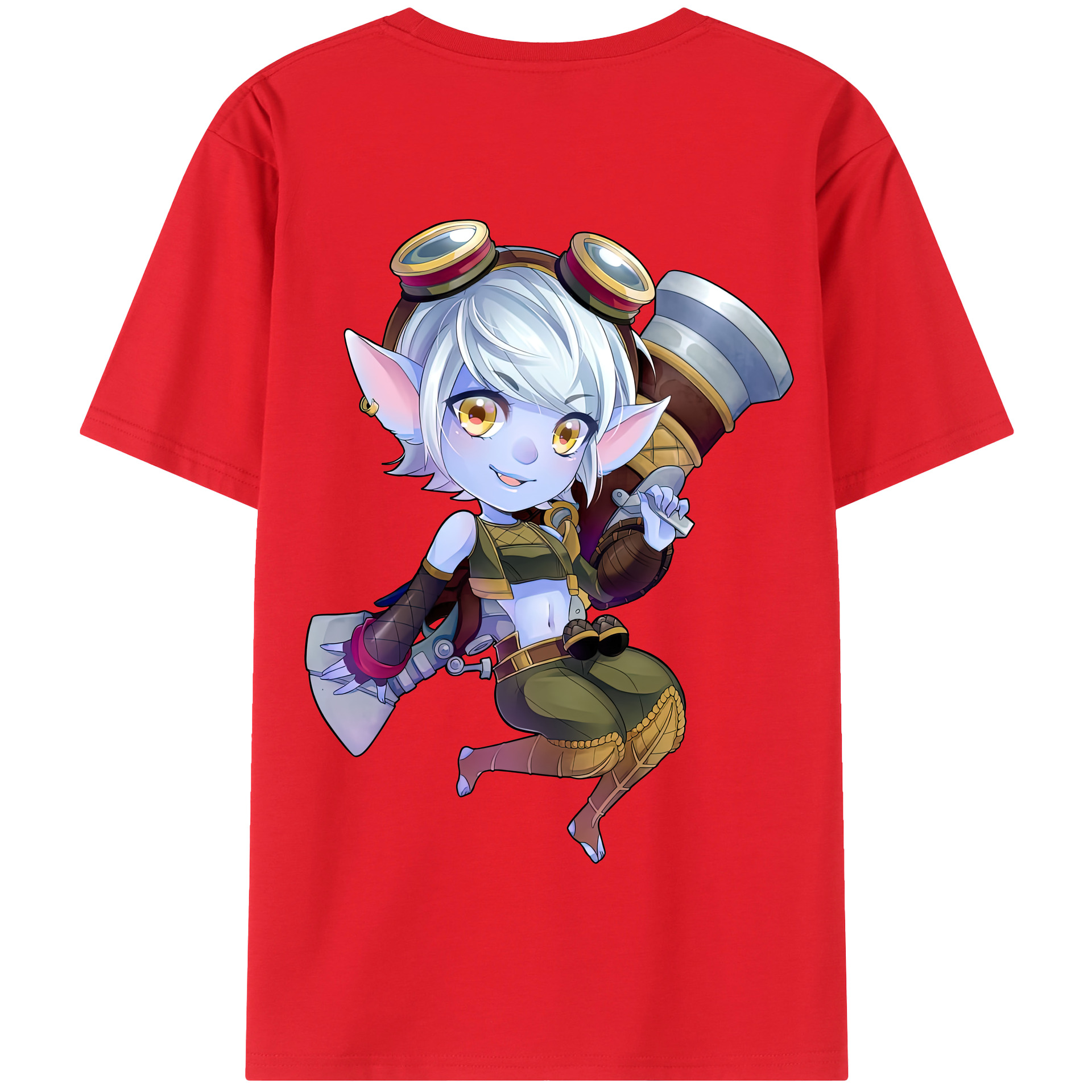 リーグ・オブ・レジェンド League of Legends LOL 綿100％半袖Tシャツ（背面プリント）
