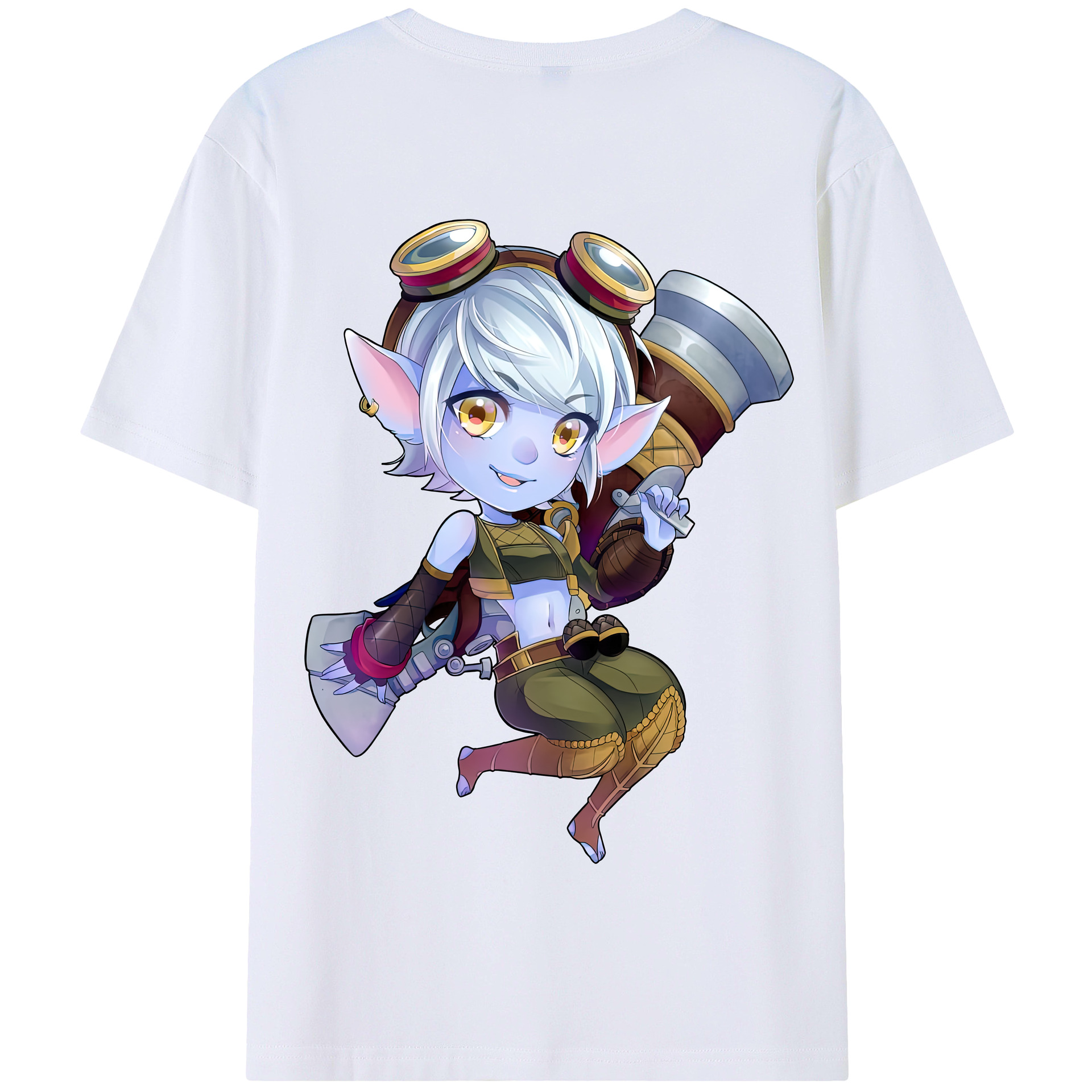 リーグ・オブ・レジェンド League of Legends LOL 綿100％半袖Tシャツ（背面プリント）