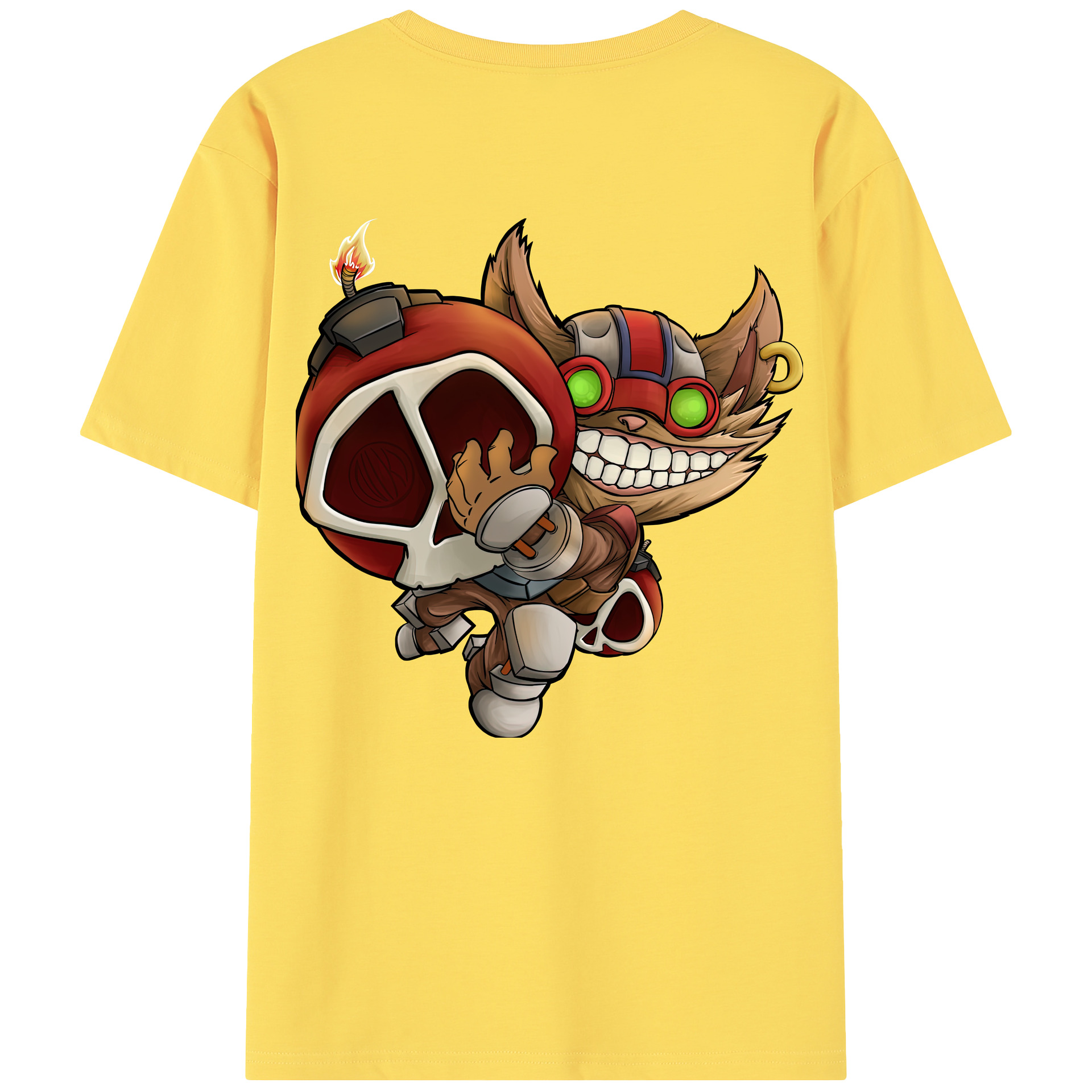 リーグ・オブ・レジェンド League of Legends LOL 綿100％半袖Tシャツ（背面プリント）