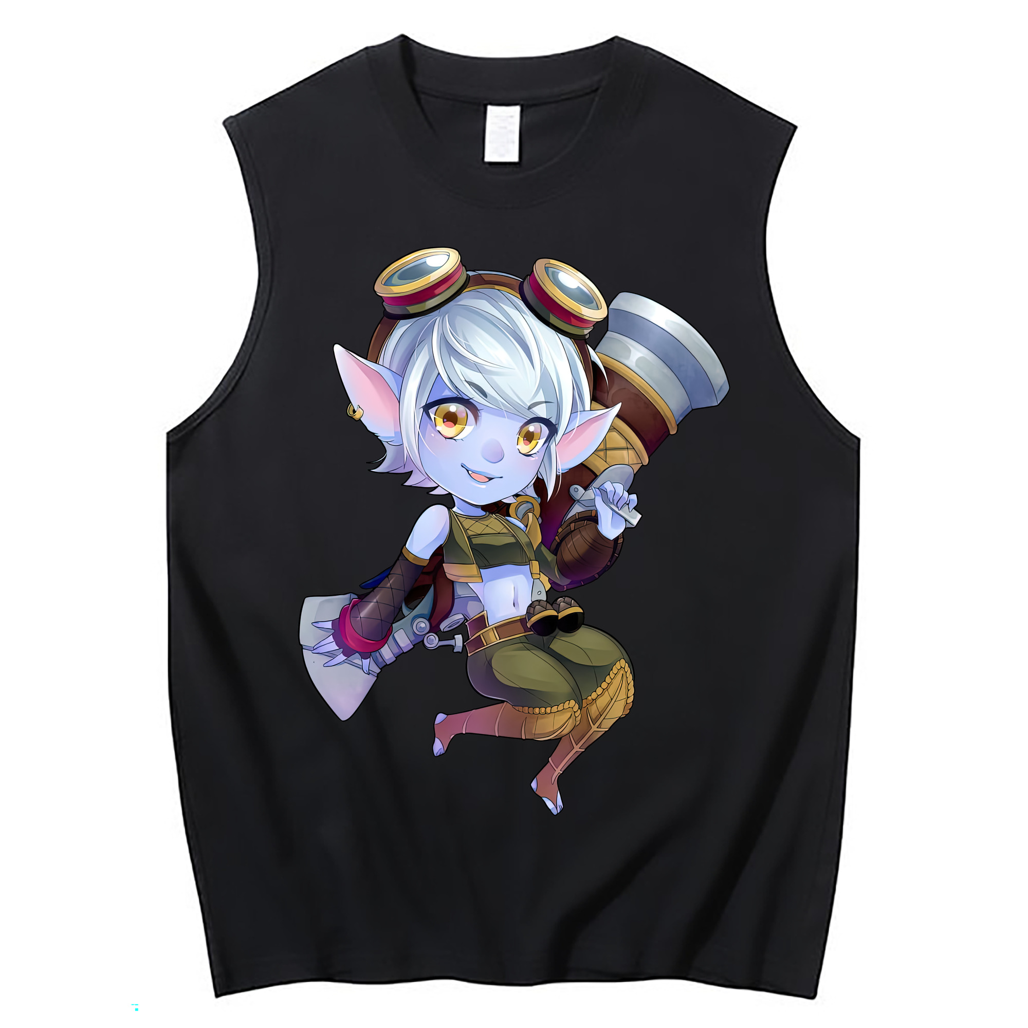 （画像用） リーグ・オブ・レジェンド League of Legends LOL コットン100％タンクトップ（フロントプリント）