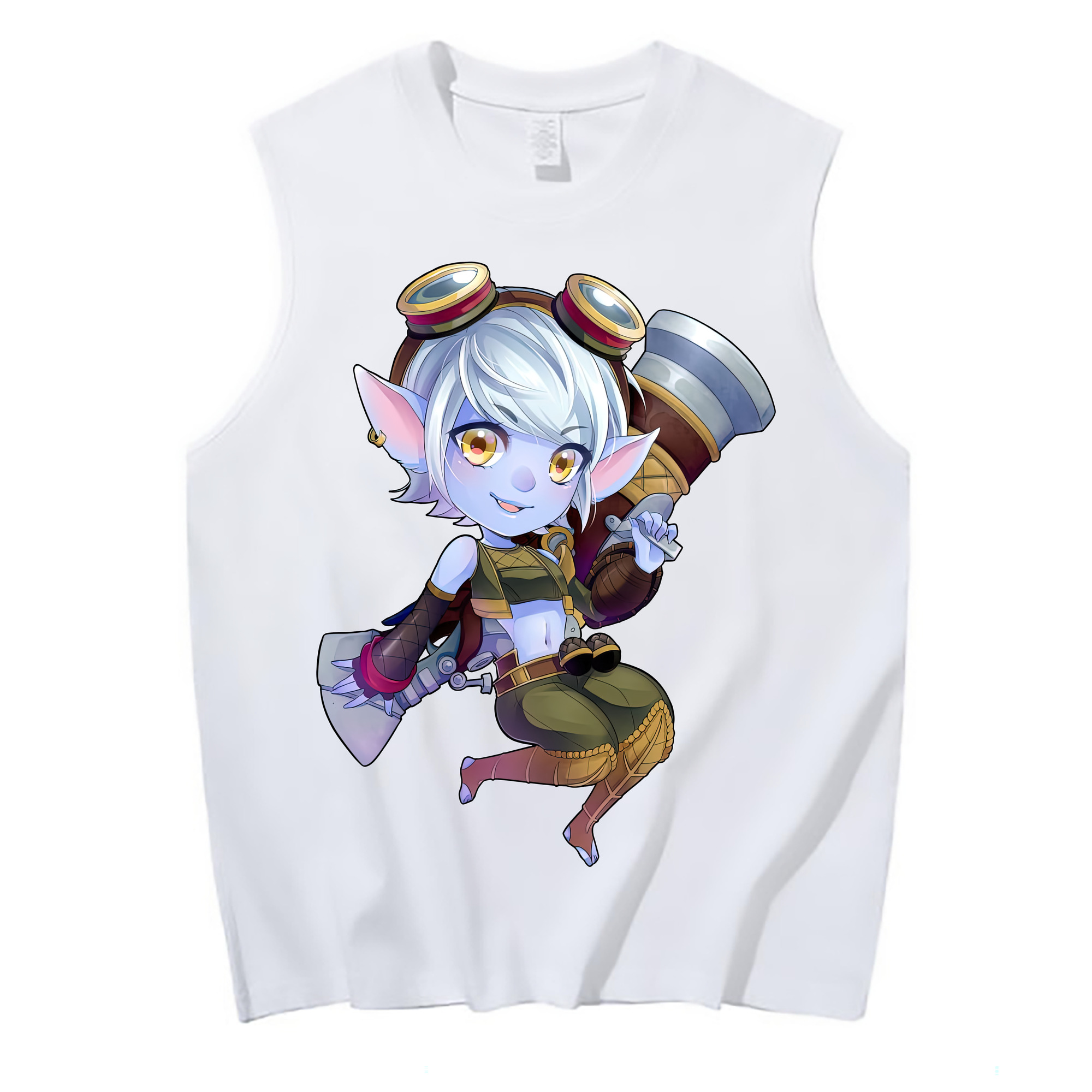 （画像用） リーグ・オブ・レジェンド League of Legends LOL コットン100％タンクトップ（フロントプリント）